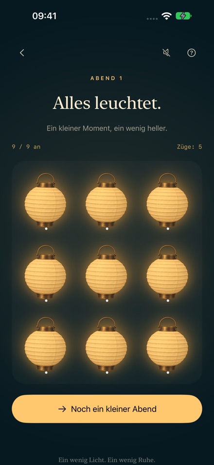 Alles leuchtet.